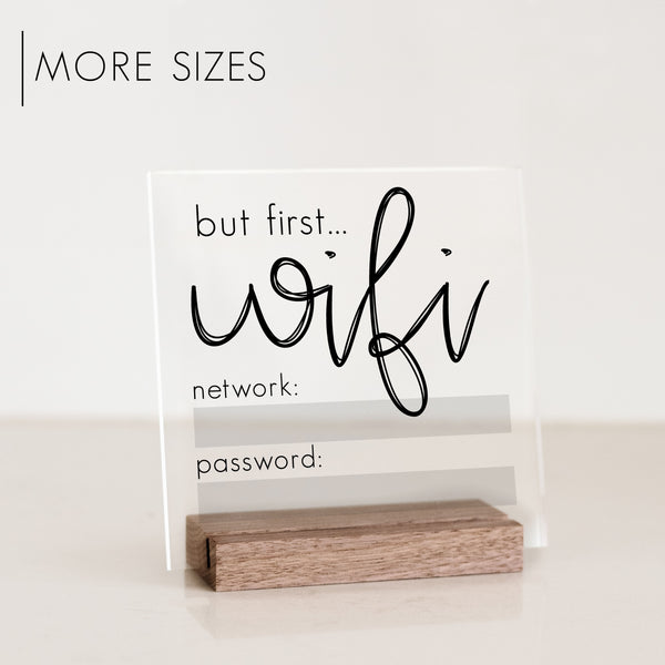 Custom Acrylic Wifi Password Sign | Style 1