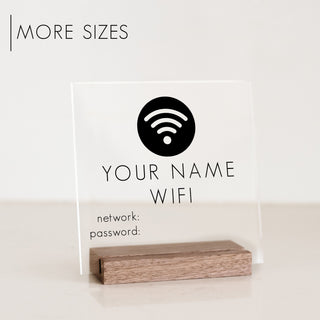 Custom Acrylic Wifi Password Sign | Style 5