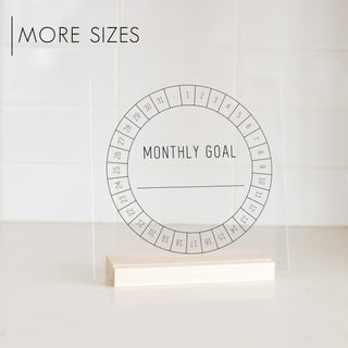 Custom Acrylic Monthly Goal Tracker | Skinny Style