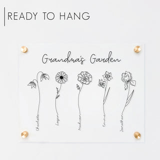 Buy white Acrylic Grandmas Garden Sign