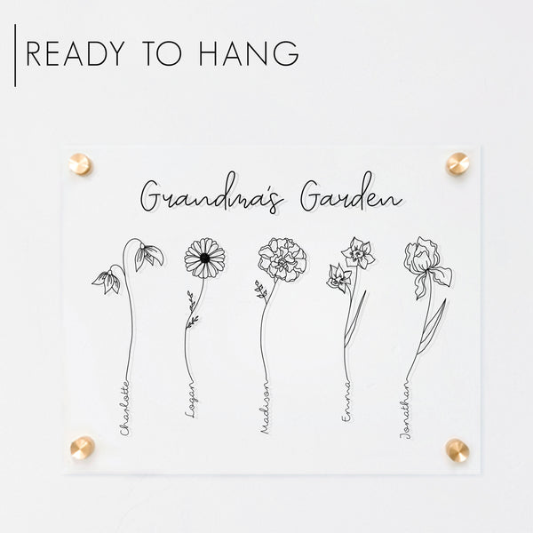Acrylic Grandmas Garden Sign