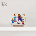 Kid Actual Custom Drawing on Acrylic with wood display stand