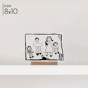 Kid Actual Custom Drawing on Acrylic with wood display stand