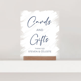 Small Brushed Acrylic Cards & Gifts Sign | Vertical Olivia