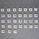 Bold Number Stainless Steel Magnet Set