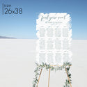 Brushed Acrylic Seating Chart | Vertical Olivia