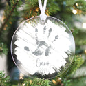 Brushed Acrylic Handprint Christmas Ornament