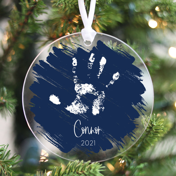 Custom Acrylic Handprint Christmas Ornament