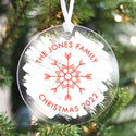 Brushed Acrylic Family Christmas Ornament