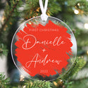 Brushed Acrylic First Christmas Ornament