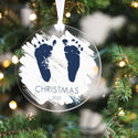 Brushed Acrylic Baby's First Christmas Footprint Ornament