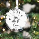 Brushed Acrylic Handprint Christmas Ornament