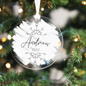 Brushed Acrylic Name Christmas Ornament
