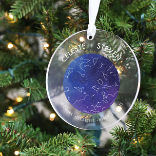 Custom Acrylic Star Chart Christmas Ornament