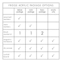Weekly Acrylic White Fridge Calendar + 2 Sections | Horizontal Madi