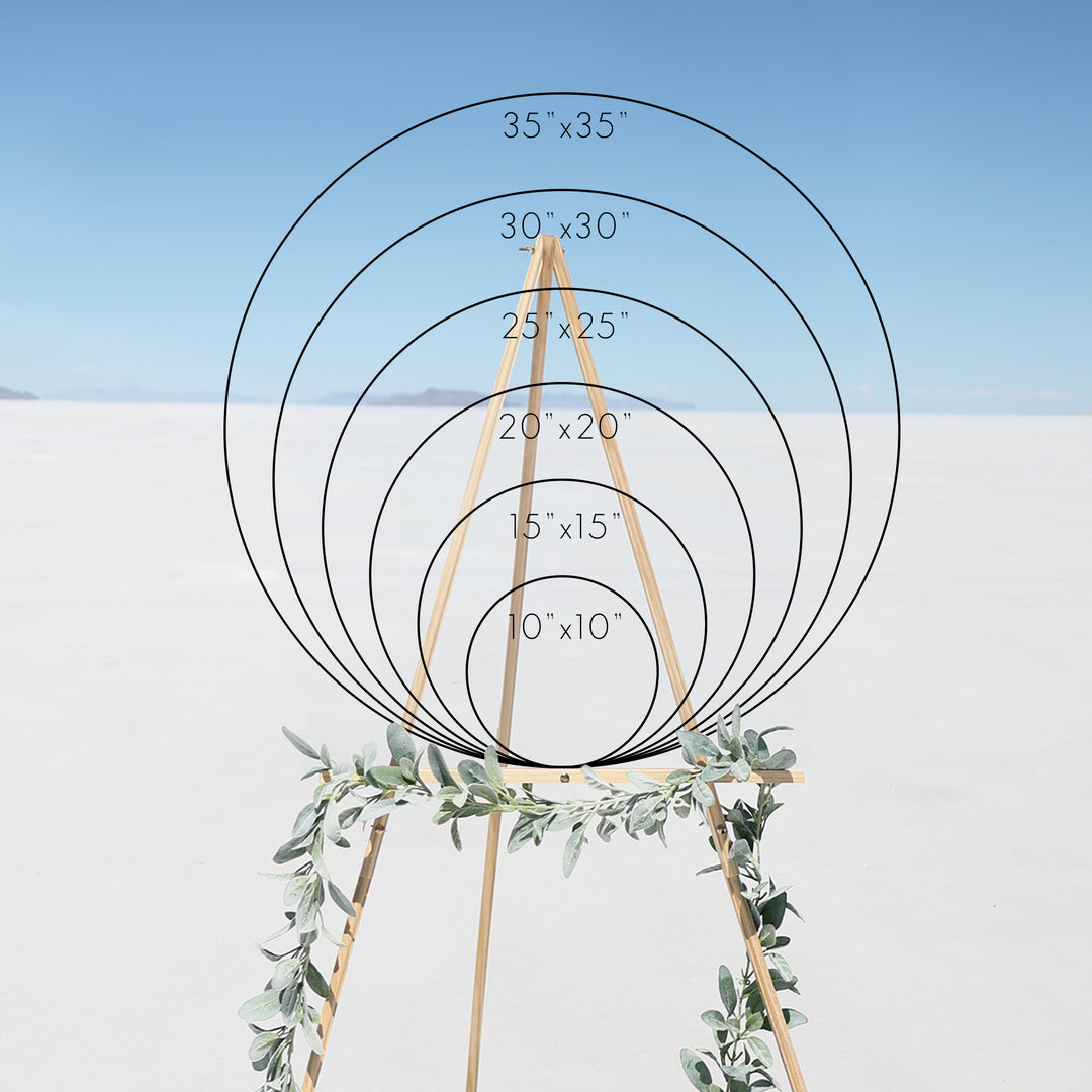 Frosted Acrylic Wedding Sign | Round Olivia