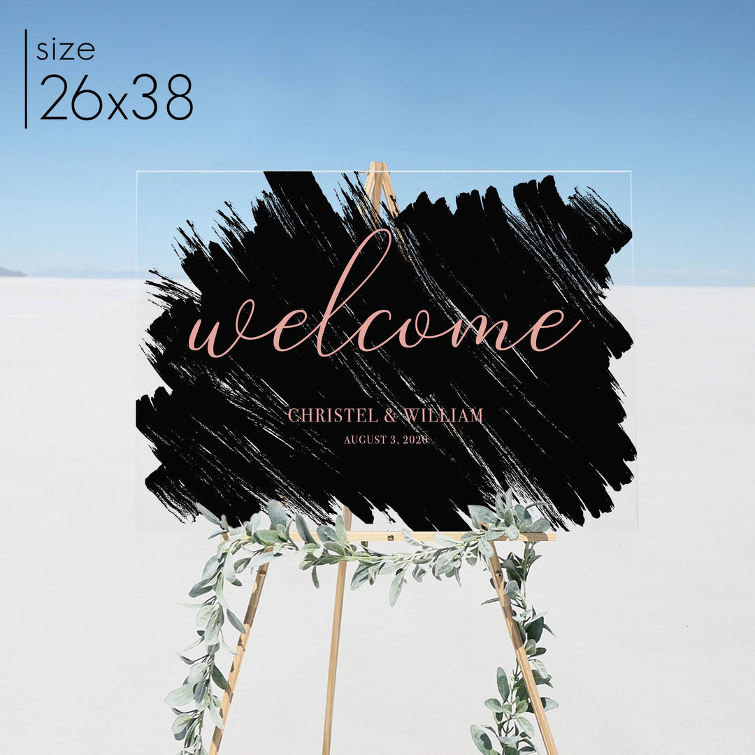 Brushed Acrylic Welcome Sign | Horizontal Brooklyn