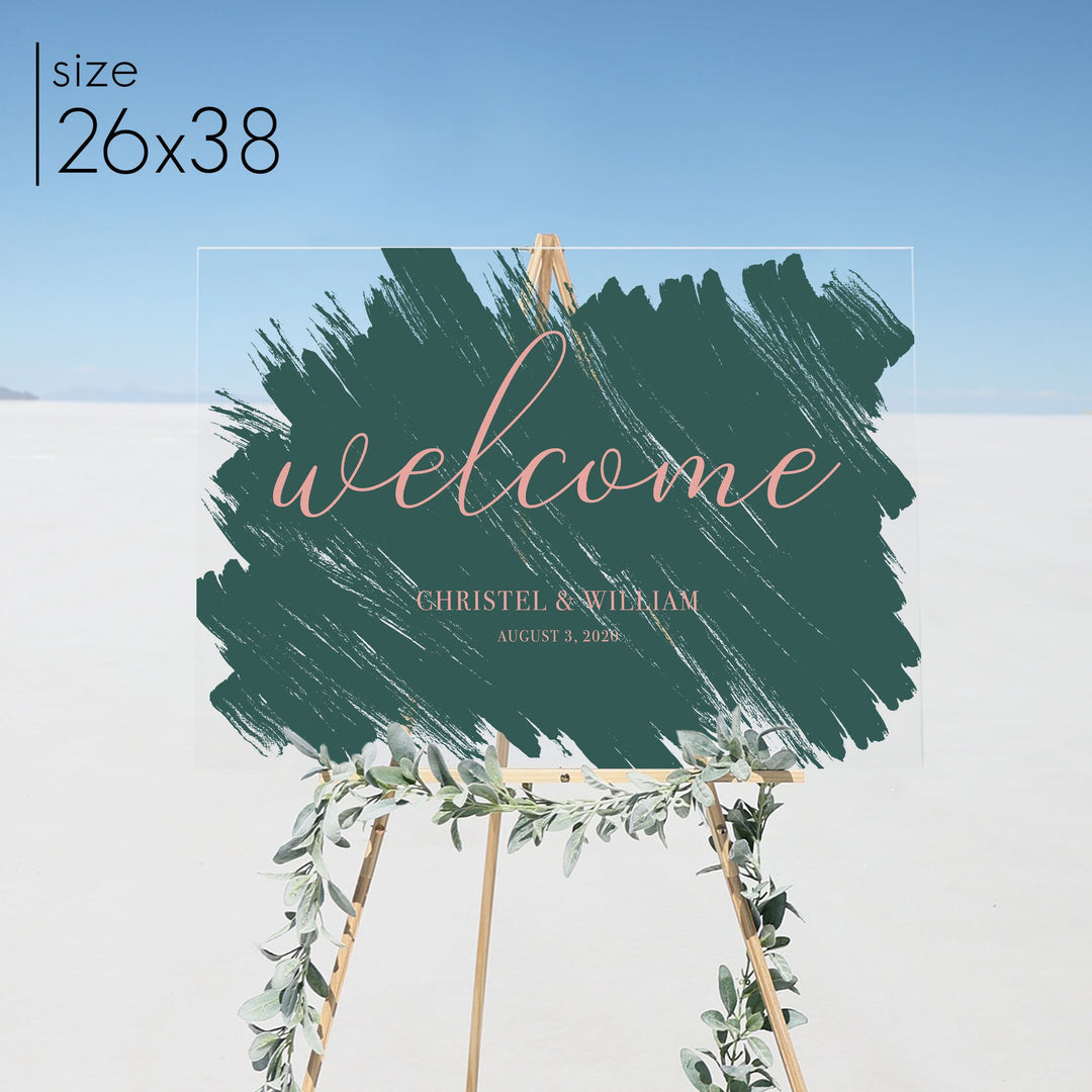 Brushed Acrylic Welcome Sign | Horizontal Brooklyn