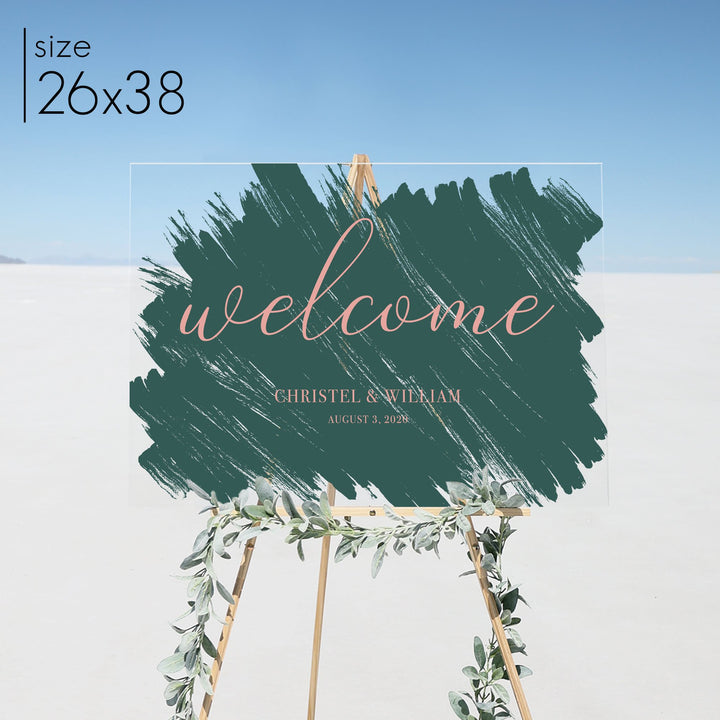 Brushed Acrylic Welcome Sign | Horizontal Brooklyn