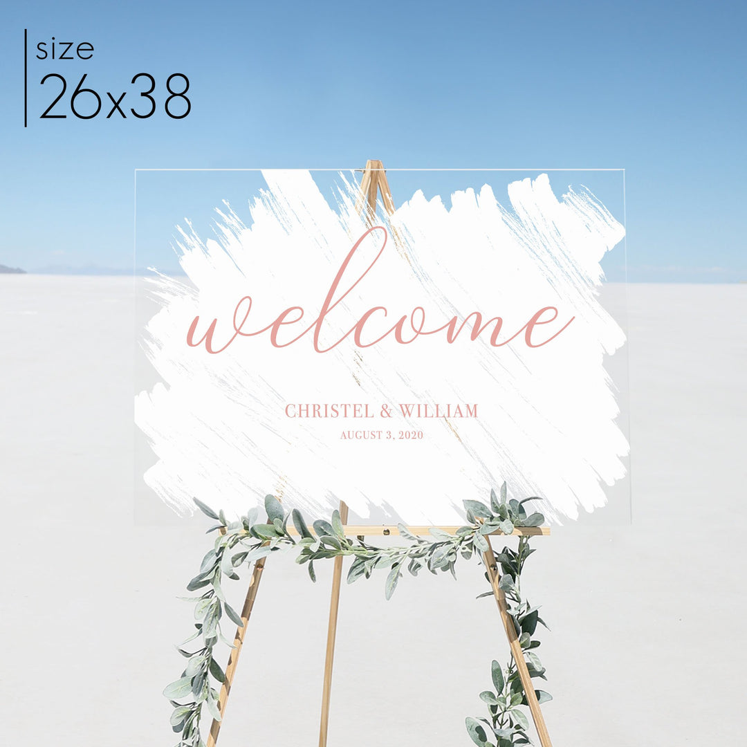 Brushed Acrylic Welcome Sign | Horizontal Brooklyn