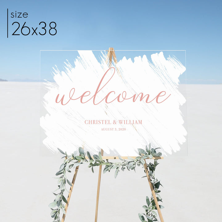 Brushed Acrylic Welcome Sign | Horizontal Brooklyn