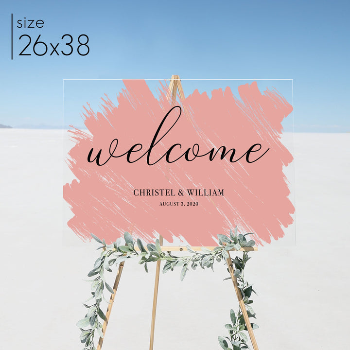 Brushed Acrylic Welcome Sign | Horizontal Brooklyn