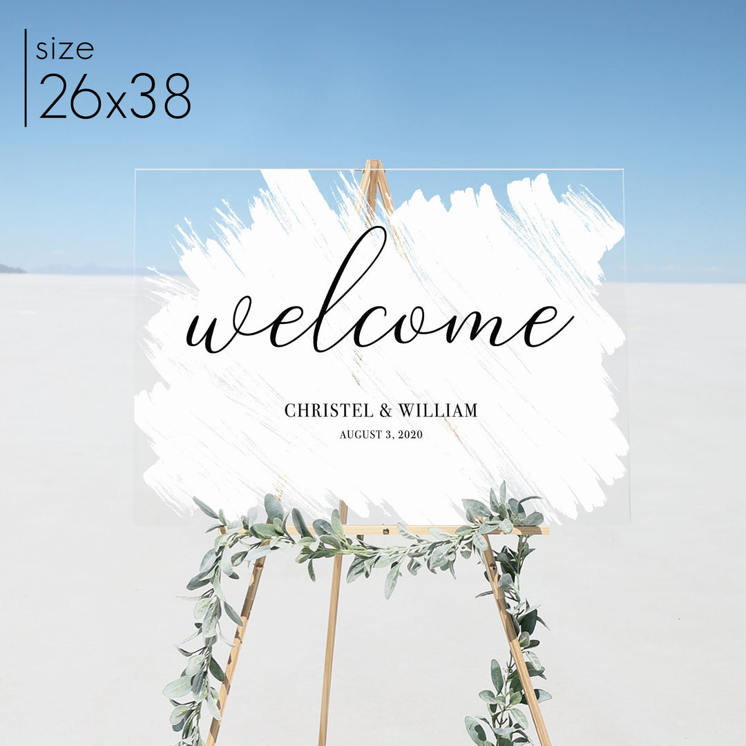 Brushed Acrylic Welcome Sign | Horizontal Brooklyn