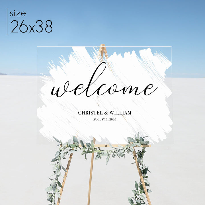 Brushed Acrylic Welcome Sign | Horizontal Brooklyn