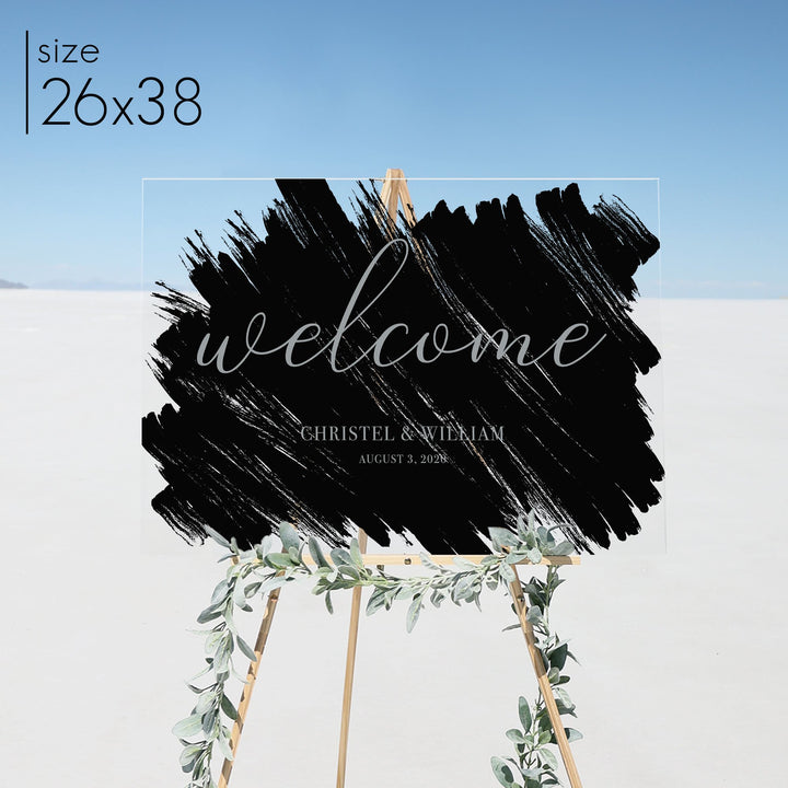 Brushed Acrylic Welcome Sign | Horizontal Brooklyn