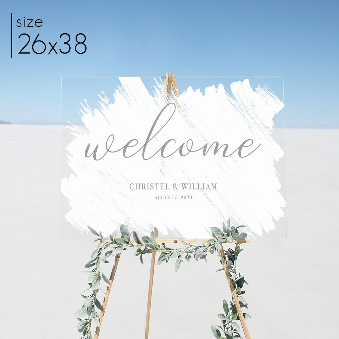 Brushed Acrylic Welcome Sign | Horizontal Brooklyn