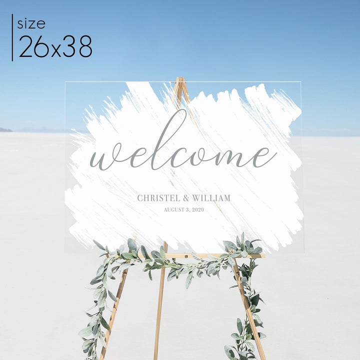 Brushed Acrylic Welcome Sign | Horizontal Brooklyn