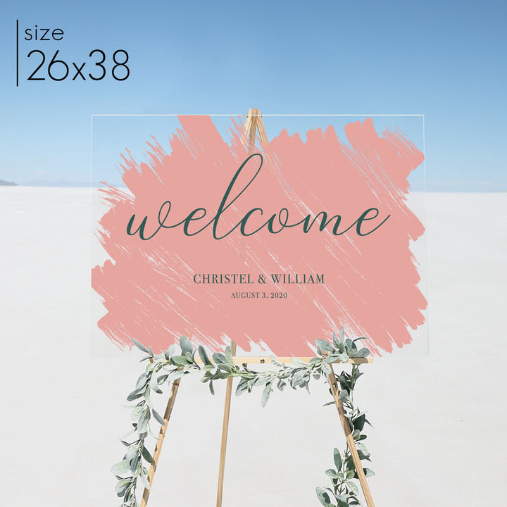 Brushed Acrylic Welcome Sign | Horizontal Brooklyn