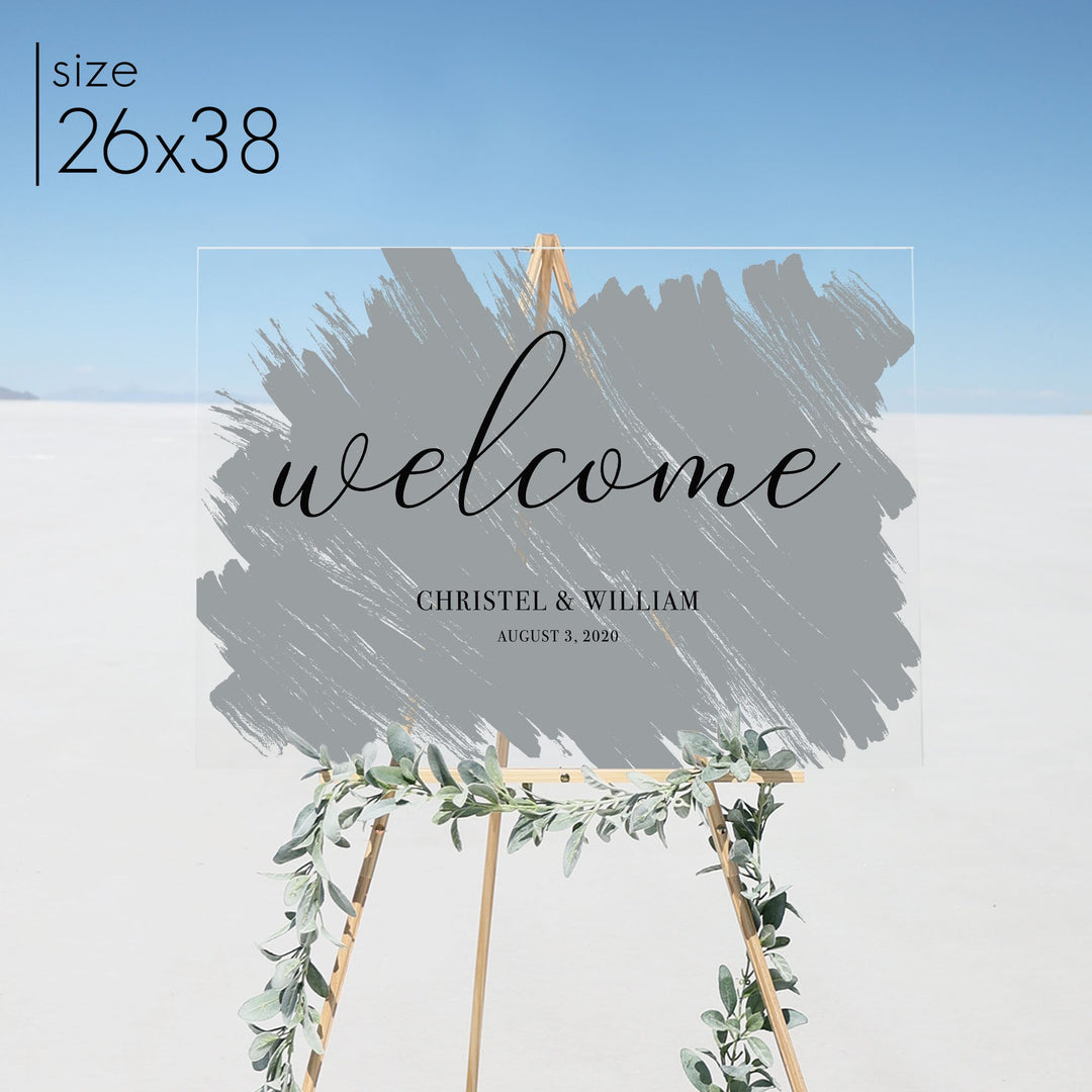 Brushed Acrylic Welcome Sign | Horizontal Brooklyn