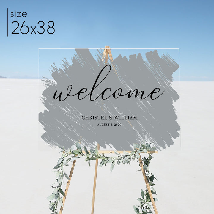 Brushed Acrylic Welcome Sign | Horizontal Brooklyn