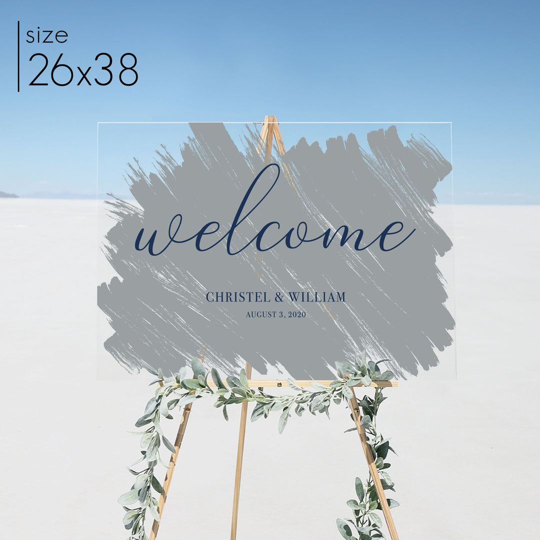 Brushed Acrylic Welcome Sign | Horizontal Brooklyn
