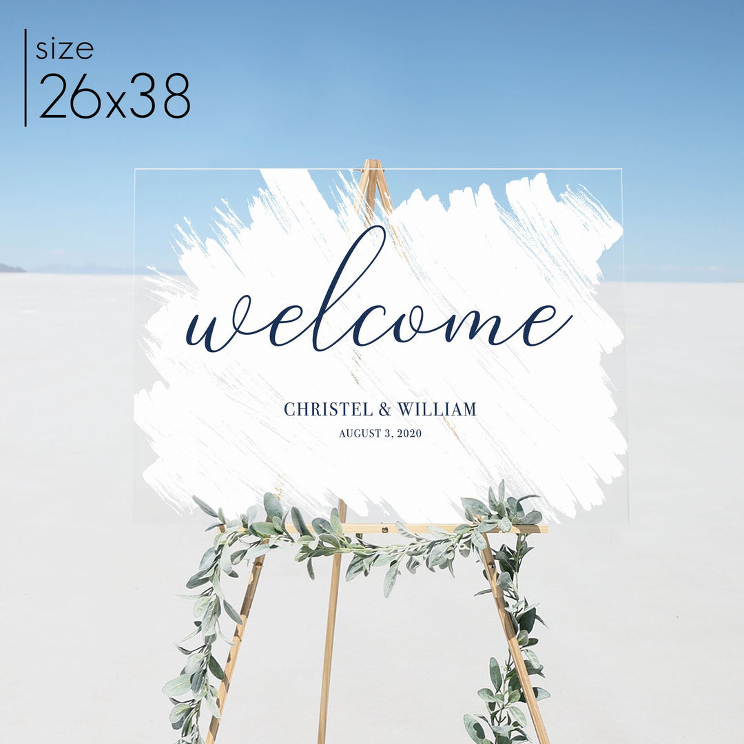 Brushed Acrylic Welcome Sign | Horizontal Brooklyn