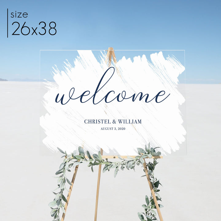 Brushed Acrylic Welcome Sign | Horizontal Brooklyn