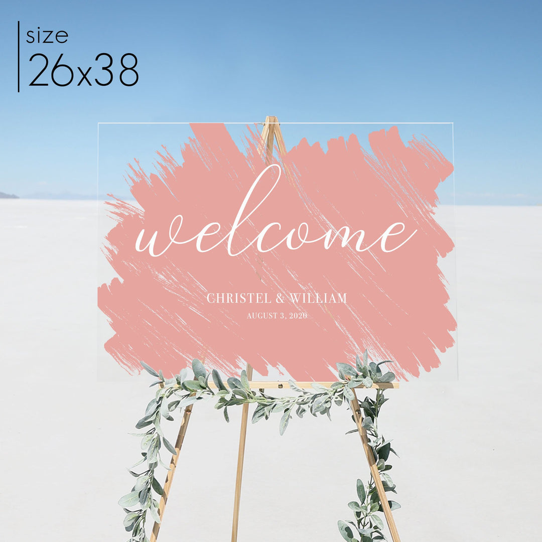 Brushed Acrylic Welcome Sign | Horizontal Brooklyn