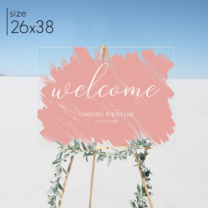 Brushed Acrylic Welcome Sign | Horizontal Brooklyn