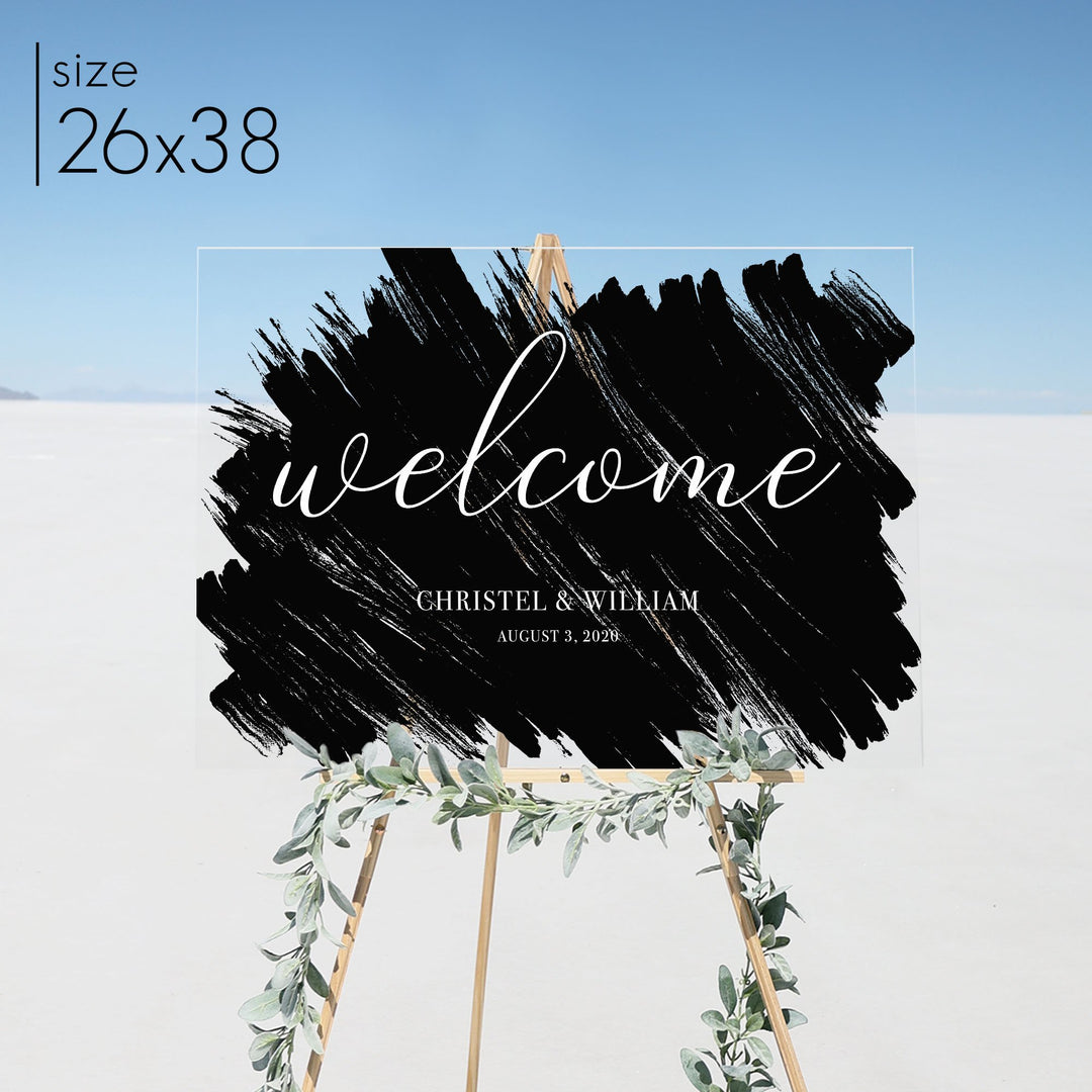 Brushed Acrylic Welcome Sign | Horizontal Brooklyn
