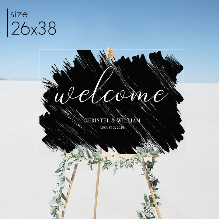 Brushed Acrylic Welcome Sign | Horizontal Brooklyn