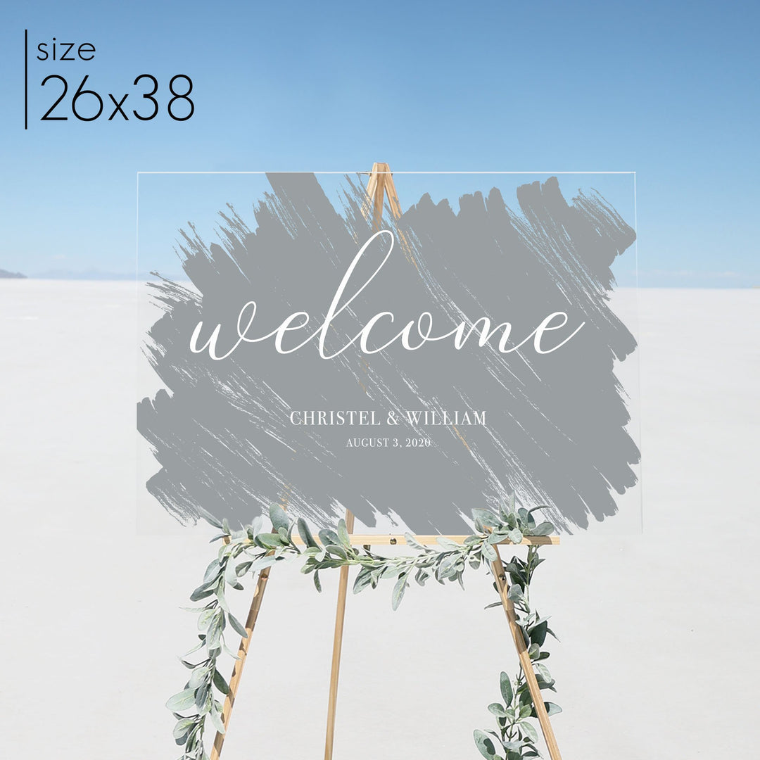 Brushed Acrylic Welcome Sign | Horizontal Brooklyn