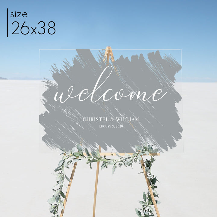 Brushed Acrylic Welcome Sign | Horizontal Brooklyn