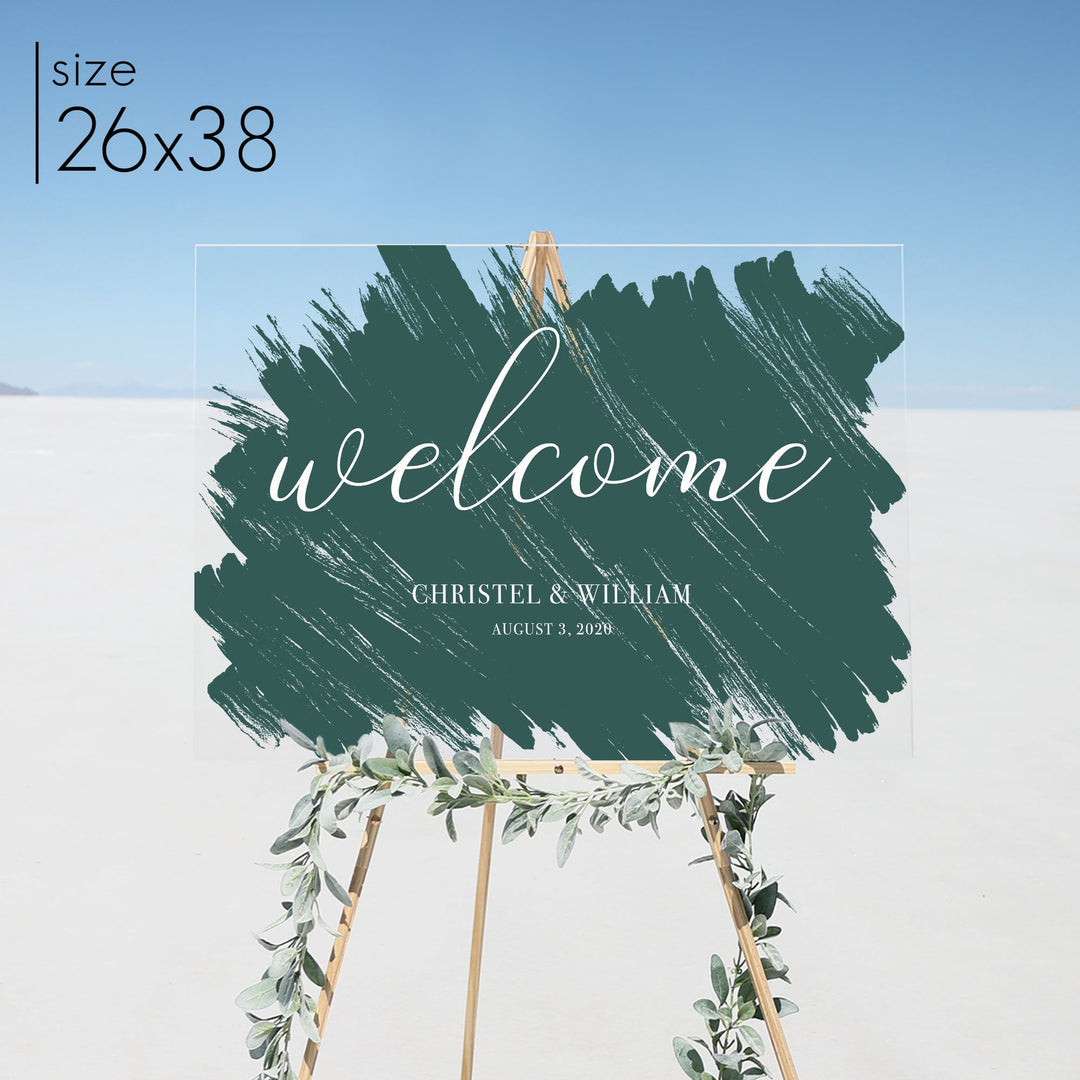 Brushed Acrylic Welcome Sign | Horizontal Brooklyn
