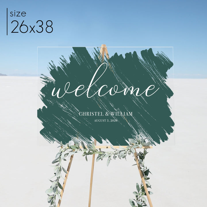 Brushed Acrylic Welcome Sign | Horizontal Brooklyn