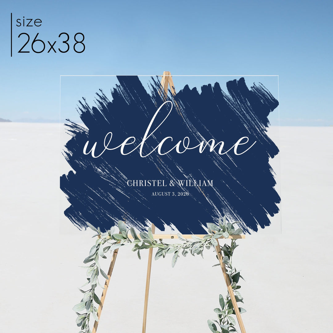 Brushed Acrylic Welcome Sign | Horizontal Brooklyn
