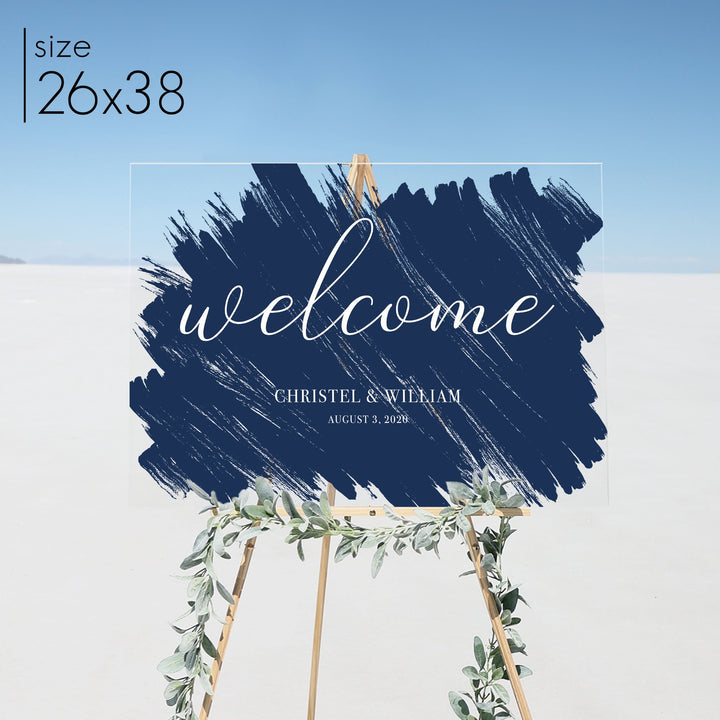 Brushed Acrylic Welcome Sign | Horizontal Brooklyn