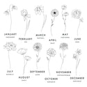 Personalized Birth Flower Art | Print Style