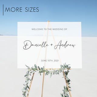 Frosted Acrylic Welcome Sign | Horizontal Olivia