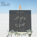 Frosted Acrylic Welcome Sign | Square Olivia